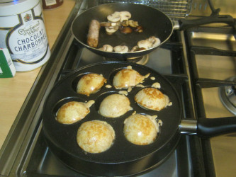 Admire your handywork while the other side cooks