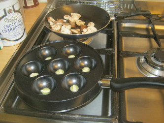 Butter melting in the pan